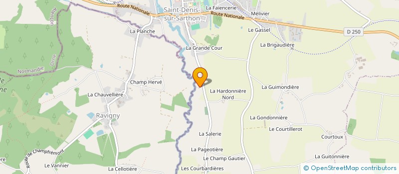 localisation de l'entreprise SCI GENIUS à SAINT-DENIS-SUR-SARTHON