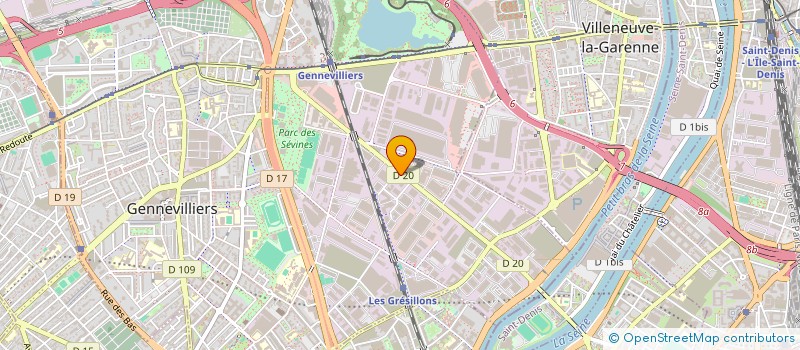 localisation de l'entreprise SCI GENNEVILLIERS ACACIAS à GENNEVILLIERS
