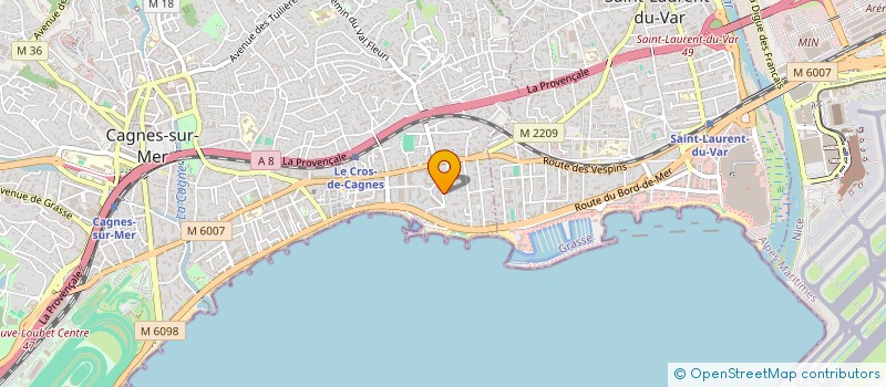 localisation de l'entreprise SCI GENOBAT à CAGNES SUR MER