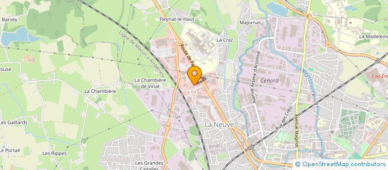 localisation de l'entreprise SCI GEOBAT à VIRIAT