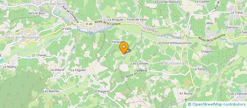 localisation de l'entreprise SCI GEOFFRAY CHARAUDET  LE PERREON