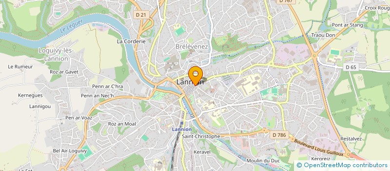 localisation de l'entreprise SCI GEOFFROY DE PONTBLANC LANNION  LANNION