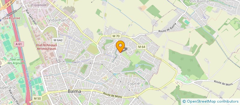 localisation de l'entreprise SCI GEORGES GLEYZES  BALMA