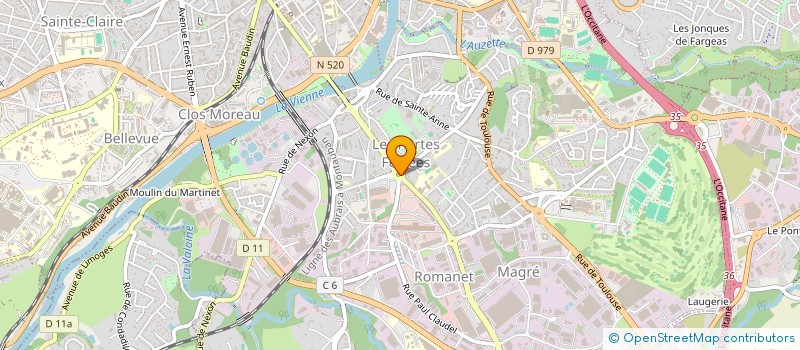 localisation de l'entreprise SCI GEORGES POMPIDOU à LIMOGES