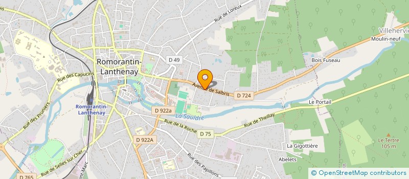 localisation de l'entreprise SCI GEPU  ROMORANTIN-LANTHENAY