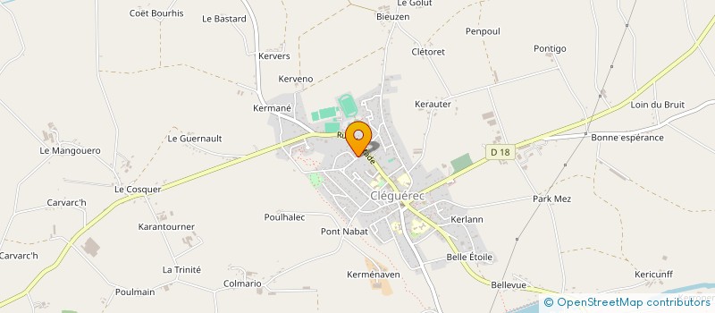 localisation de l'entreprise SCI GER.ISA  CLEGUEREC