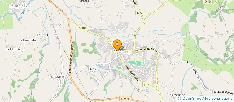 localisation de l'entreprise SCI GERALDINE  RIGNAC