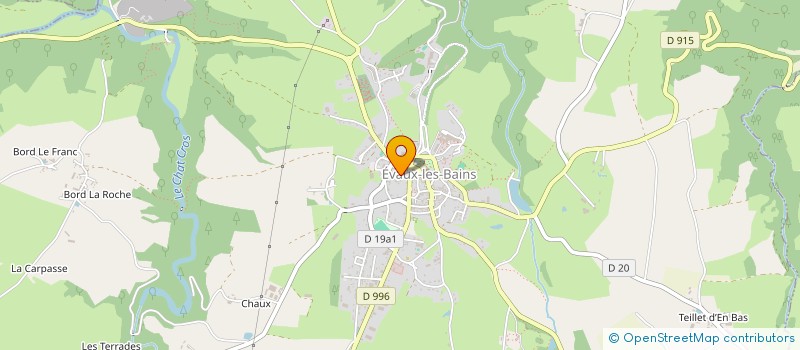 localisation de l'entreprise SCI GERANCEOL à EVAUX-LES-BAINS
