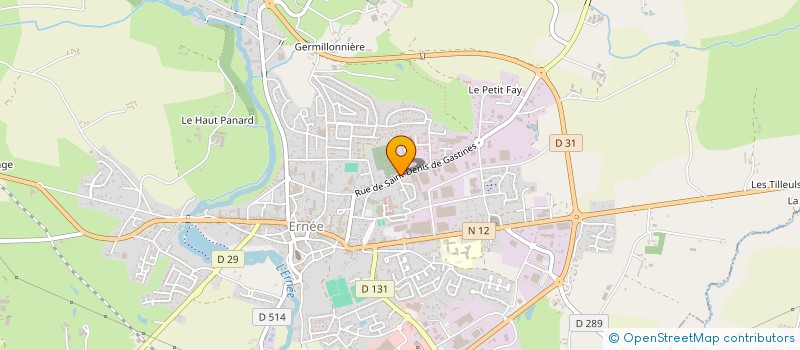 localisation de l'entreprise SCI GERBAT  ERNEE