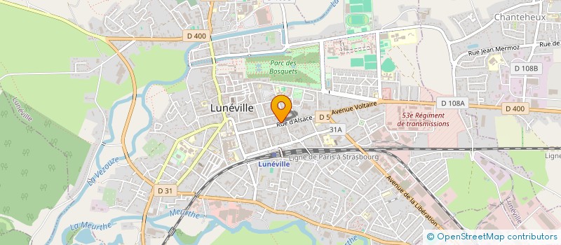 localisation de l'entreprise SCI GERBRU ALSACE  LUNEVILLE