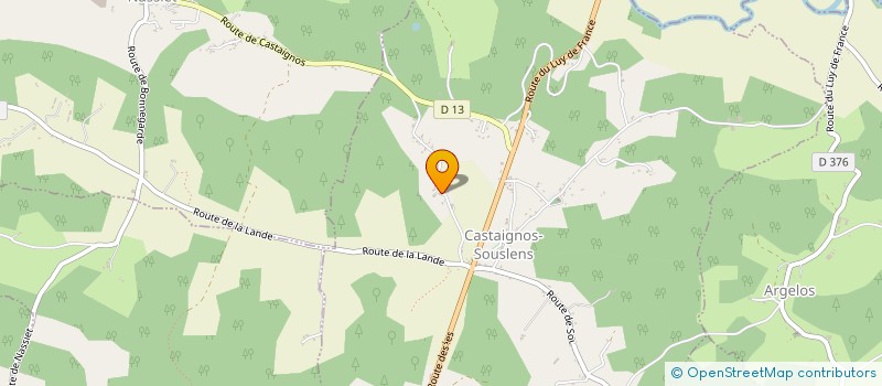 localisation de l'entreprise SCI GERCO  CASTAIGNOS-SOUSLENS