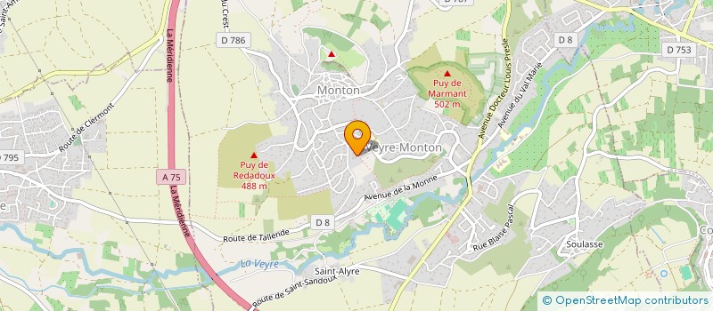 localisation de l'entreprise SCI GERGO BIKE  VEYRE-MONTON