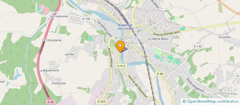localisation de l'entreprise SCI GERILAUDREY à ARGENTON-SUR-CREUSE