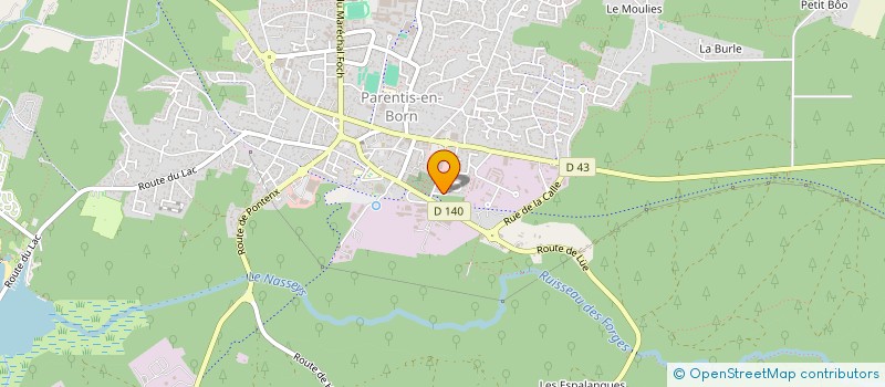 localisation de l'entreprise SCI GERLIS  PARENTIS-EN-BORN