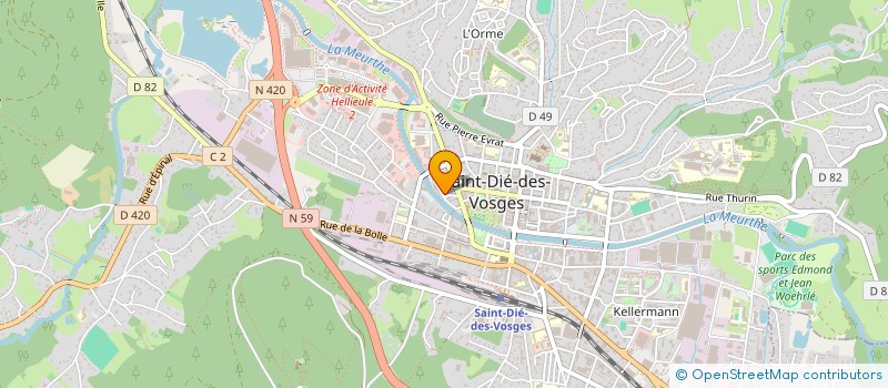 localisation de l'entreprise SCI GERMIFLAURINE à SAINT-DIE-DES-VOSGES