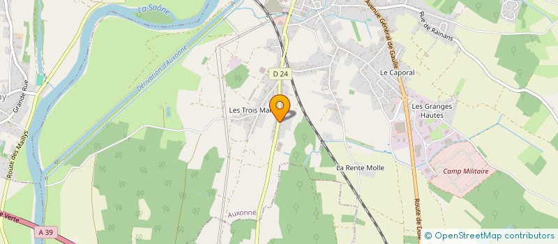 localisation de l'entreprise SCI GERRIET  AUXONNE