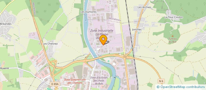 localisation de l'entreprise SCI GESTION IMMOBILIERE ET INDUSTRIELLE à AUXERRE