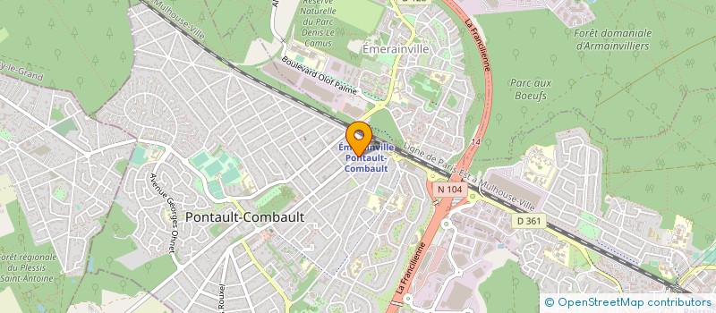 localisation de l'entreprise SCI GESTION JP GRIGNE à PONTAULT-COMBAULT