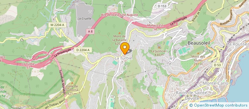 localisation de l'entreprise SCI GESTION SCEVAT à LA TURBIE