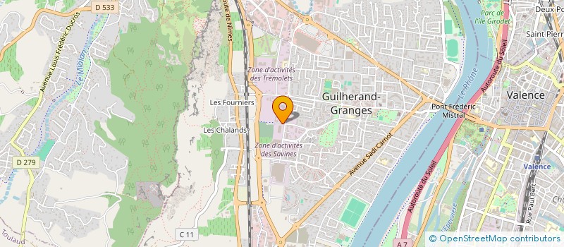 localisation de l'entreprise SCI GETE CARROSSERIE à GUILHERAND-GRANGES