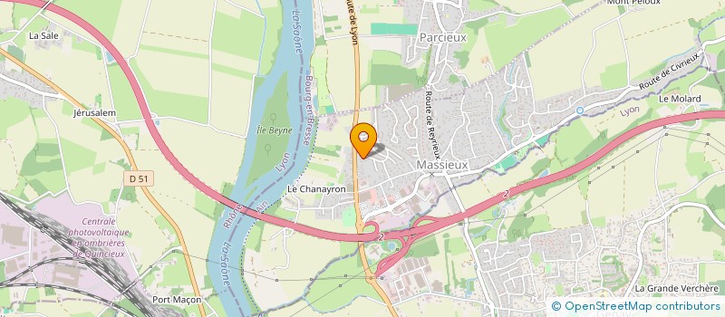 localisation de l'entreprise SCI GETUDE  TREVOUX