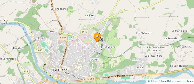 localisation de l'entreprise SCI GEVALEA à LE BLANC