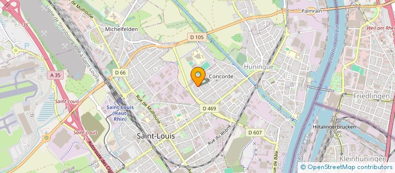 localisation de l'entreprise SCI GEZEK  HUNINGUE