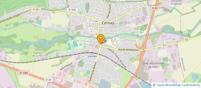 localisation de l'entreprise SCI GF  CERNAY