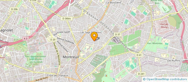 localisation de l'entreprise SCI GF AVENIR  MONTREUIL