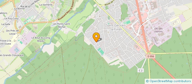 localisation de l'entreprise SCI GFV LA HALLE  SAINT-GERVAIS-LA-FORET