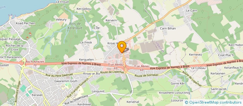 localisation de l'entreprise SCI GHJ  PLOUGASTEL-DAOULAS