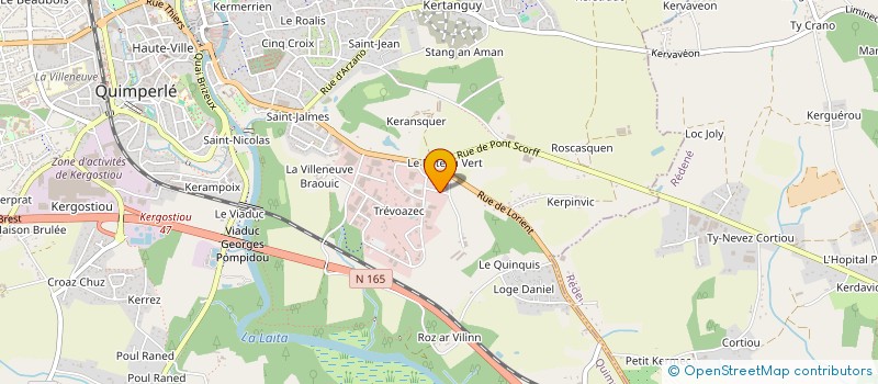 localisation de l'entreprise SCI GHTE29300  QUIMPERLE