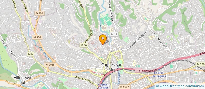 localisation de l'entreprise SCI GIABBANELLI à CAGNES-SUR-MER