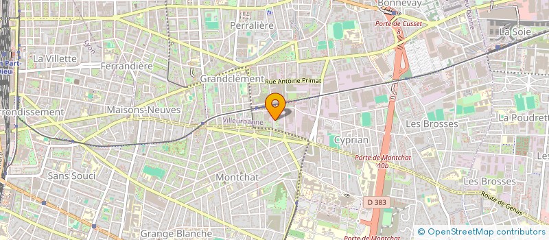 localisation de l'entreprise SCI GIAC  VILLEURBANNE