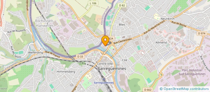 localisation de l'entreprise SCI GIAFONT à SARREGUEMINES