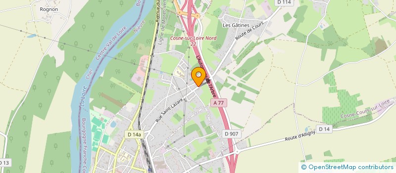 localisation de l'entreprise SCI GIBE à COSNE-COURS-SUR-LOIRE
