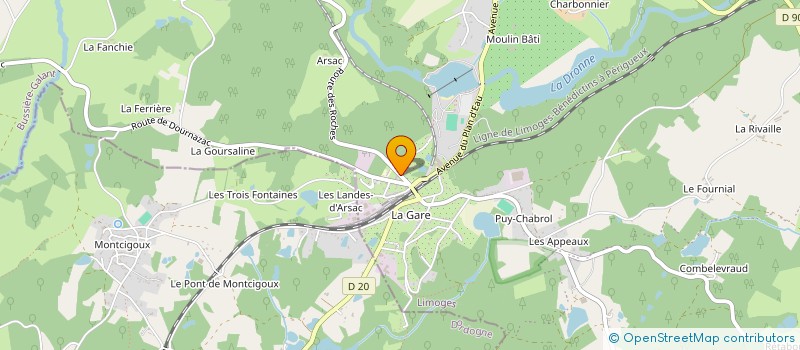 localisation de l'entreprise SCI GIBSON à BUSSIERE-GALANT