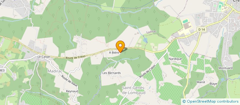 localisation de l'entreprise SCI GILBERT  SAINT-GENES-DE-LOMBAUD