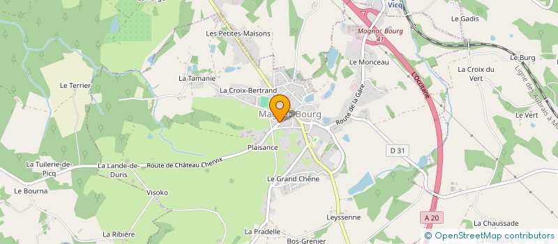 localisation de l'entreprise SCI GILBERT-LIEUSAINT  MAGNAC-BOURG