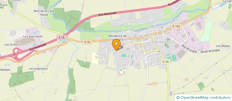 localisation de l'entreprise SCI GILBERTA  COURTENAY