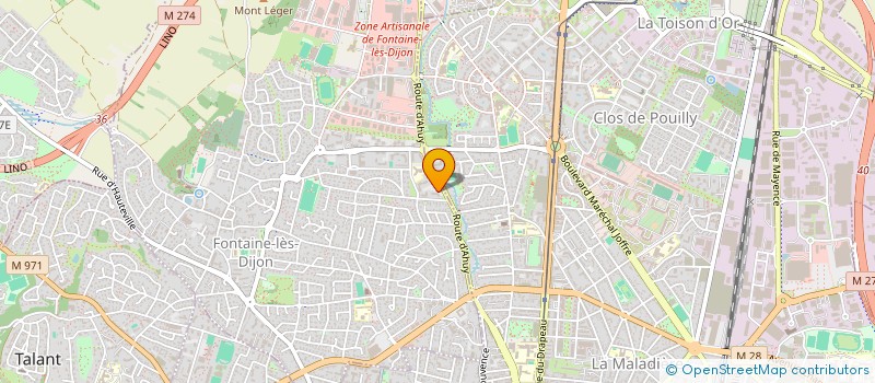 localisation de l'entreprise SCI GILCOR  FONTAINE-LES-DIJON