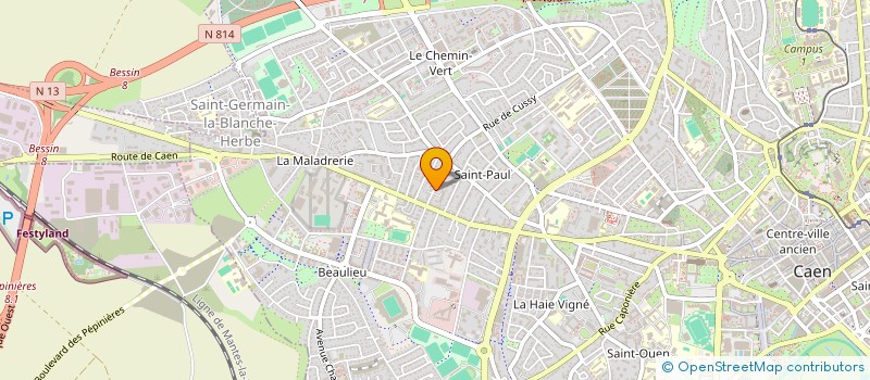 localisation de l'entreprise SCI GILDAM à CAEN