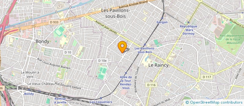 localisation de l'entreprise SCI GILLES & CATHY à LES PAVILLONS-SOUS-BOIS