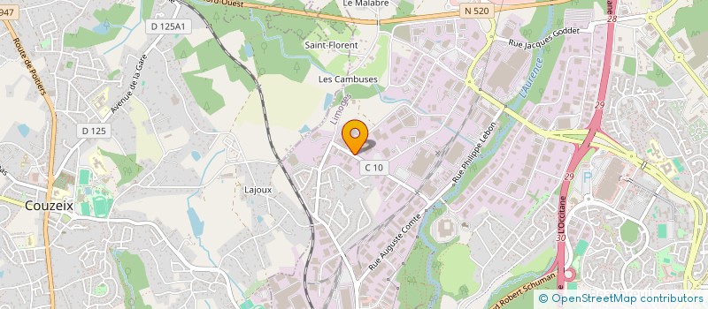 localisation de l'entreprise SCI GILLES DE ROBERVAL à LIMOGES