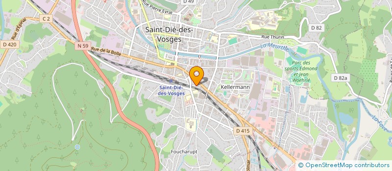 localisation de l'entreprise SCI GILLES ET FRANCOISE à SAINT-DIE-DES-VOSGES