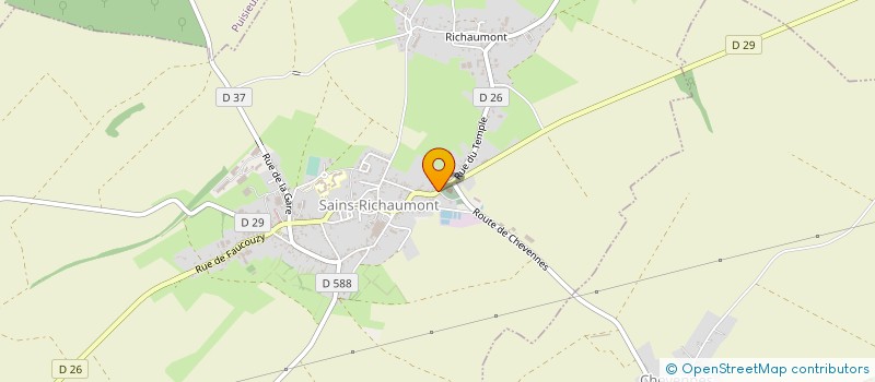 localisation de l'entreprise SCI GILLES ET SYLVIE L.  SAINS-RICHAUMONT