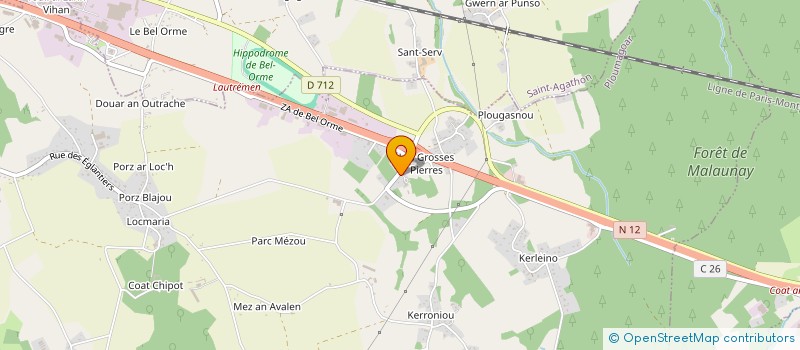 localisation de l'entreprise SCI GILMAR  PLOUMAGOAR