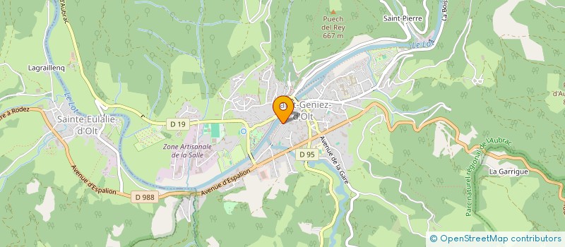 localisation de l'entreprise SCI GILOPHIE  SAINT GENIEZ D'OLT ET D'AUBRAC