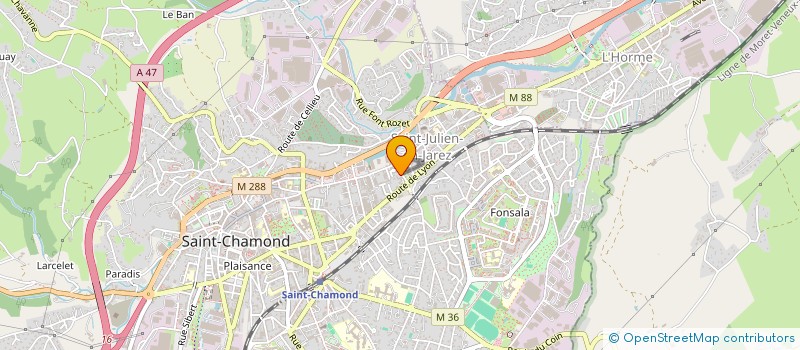 localisation de l'entreprise SCI GINDALOGLU  SAINT-CHAMOND