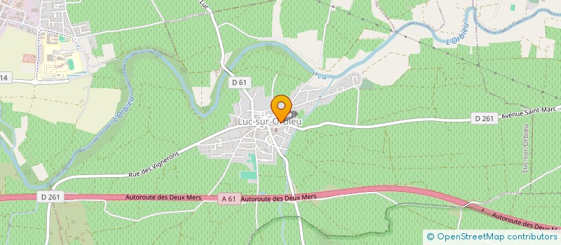 localisation de l'entreprise SCI GINOU  LUC-SUR-ORBIEU